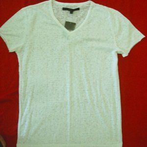White V-neck shirt, (semi sheer)